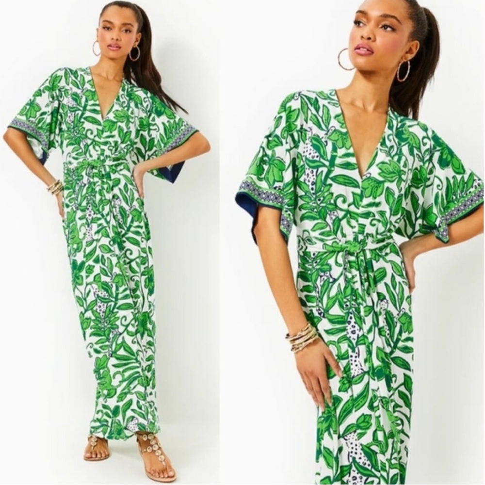 Lilly Pulitzer Wisteria Elbow Sleeve Maxi Dress NWT